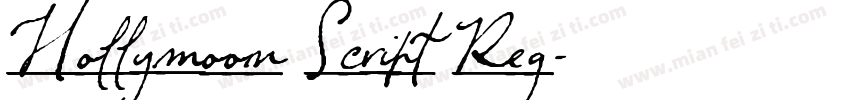 Hollymoon Script Reg字体转换